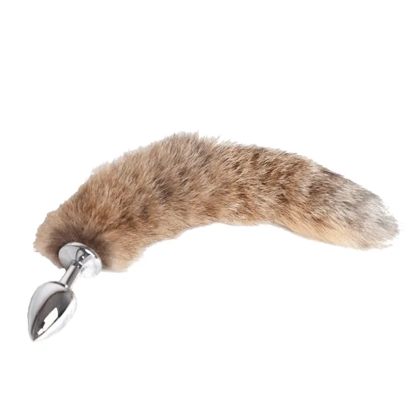 10 Faux Raccoon Tail Plug