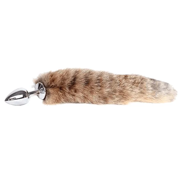 10 Faux Raccoon Tail Plug