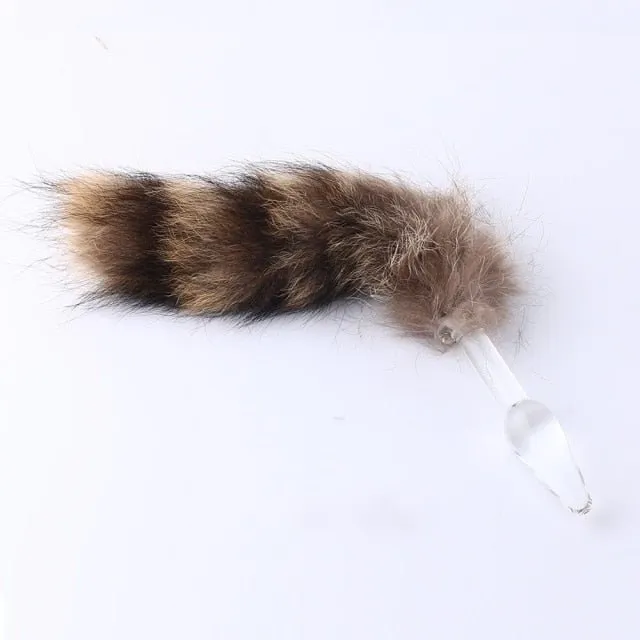 11 Raccoon Tail Plug 3 Colors Glass