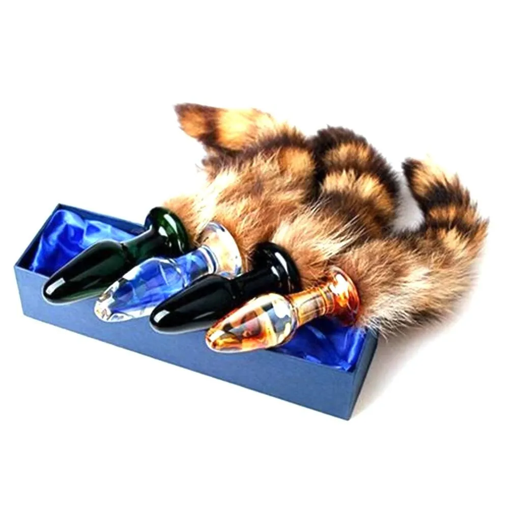 11 Raccoon Tail Plug 3 Colors Glass