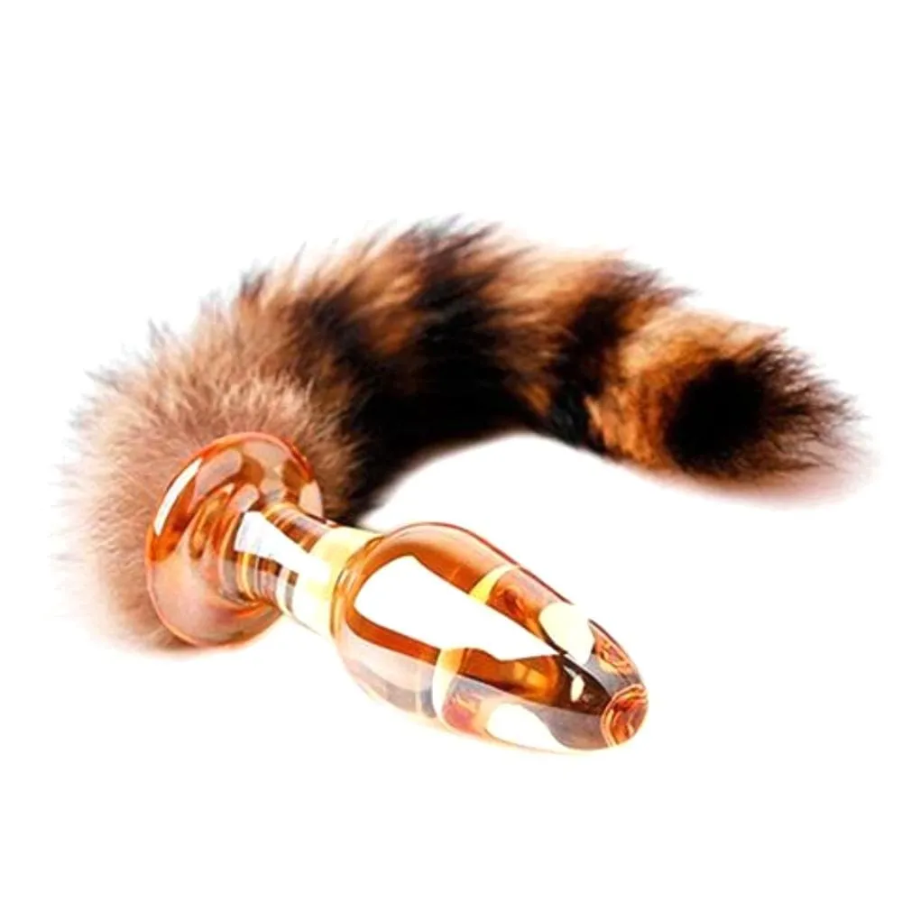 11 Raccoon Tail Plug 3 Colors Glass