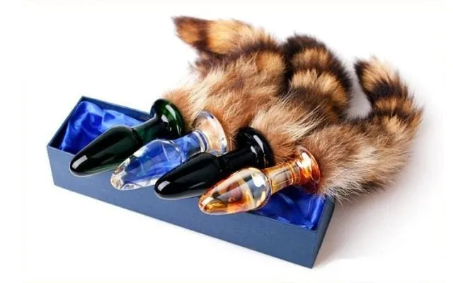 11 Raccoon Tail Plug 3 Colors Glass