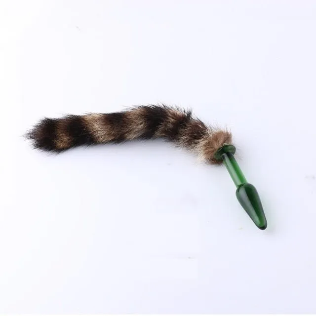 11 Raccoon Tail Plug 3 Colors Glass