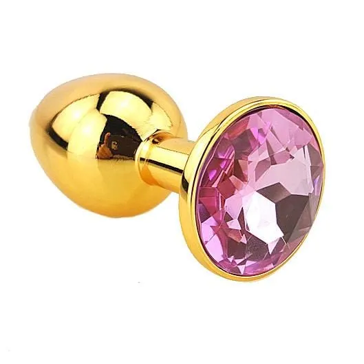 12 Colors Jeweled 3 Golden Metal Plug