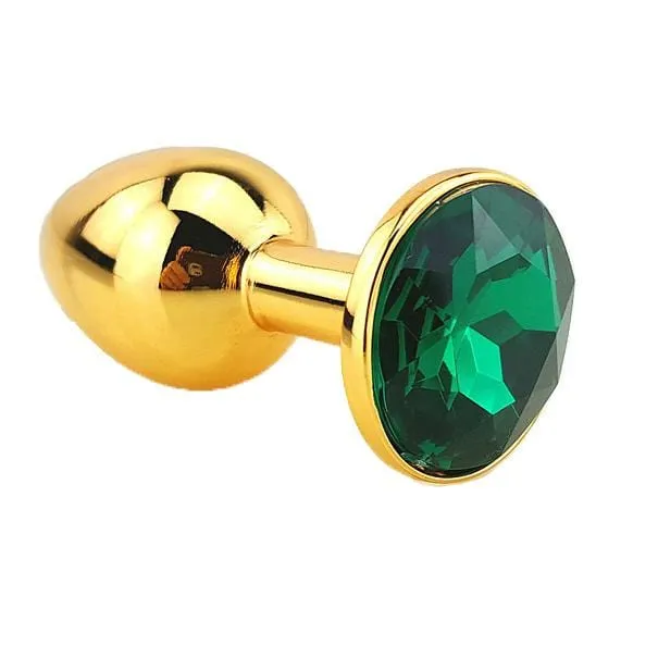 12 Colors Jeweled 3 Golden Metal Plug