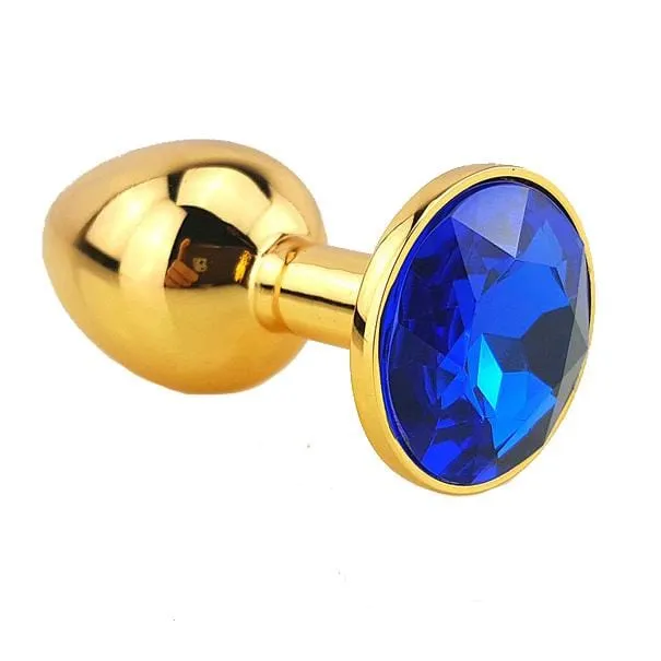 12 Colors Jeweled 3 Golden Metal Plug