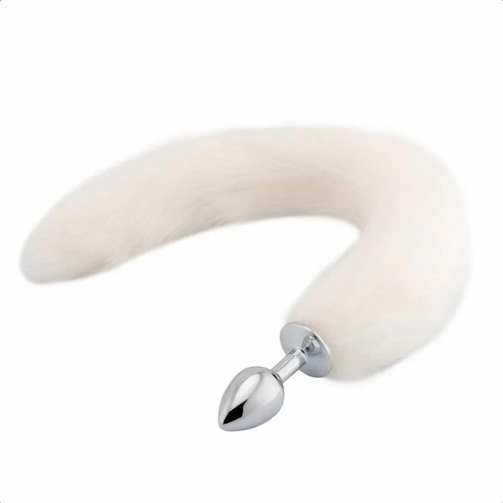 14 - 15 Pink Fox Tail Metal Plug