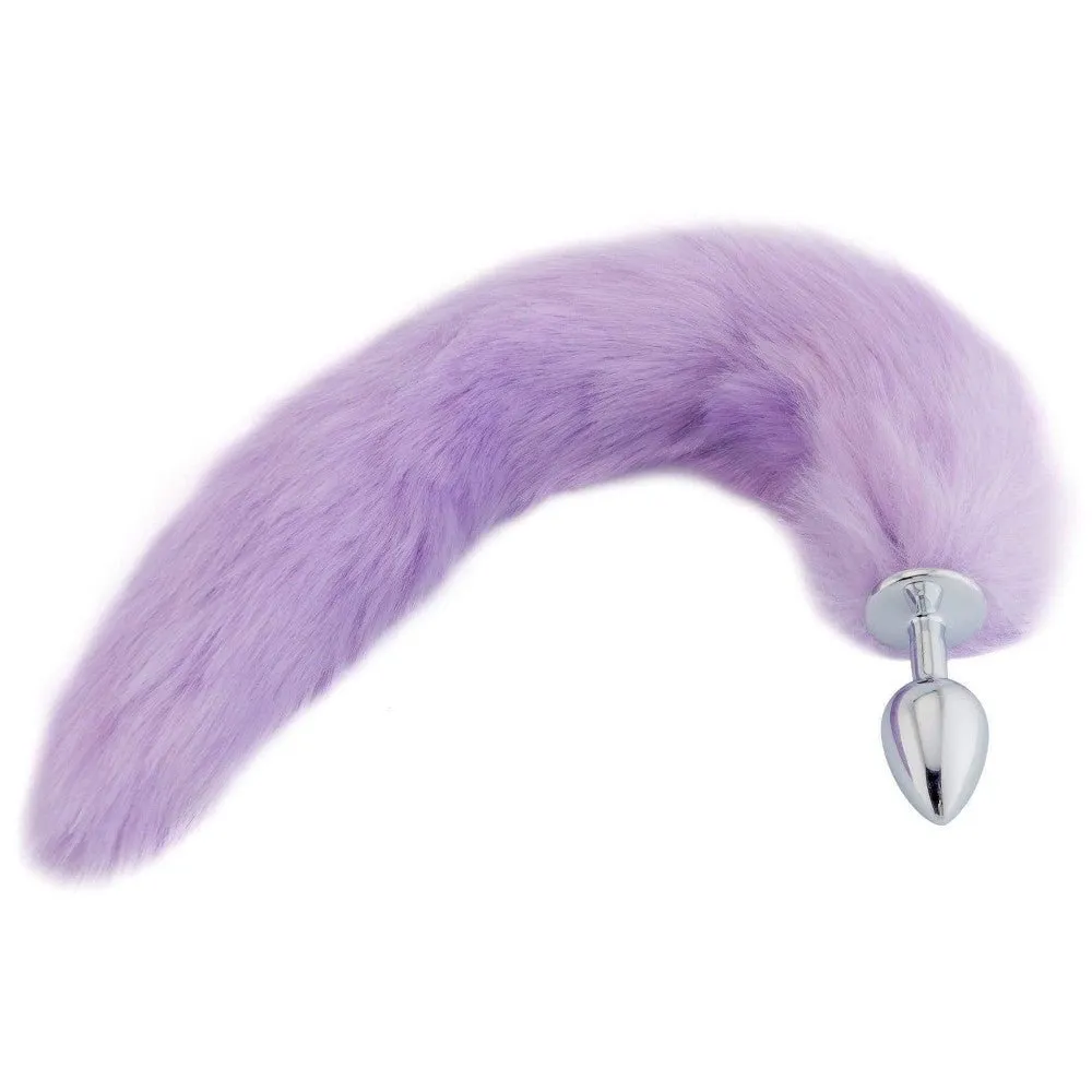14 - 15 Pink Fox Tail Metal Plug
