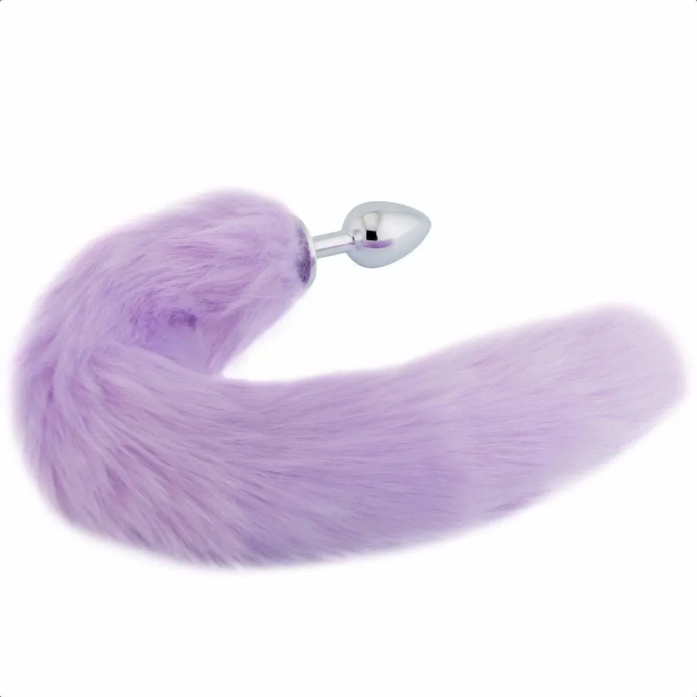 14 - 15 Pink Fox Tail Metal Plug