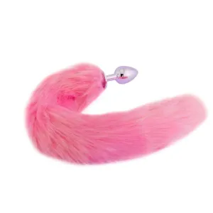 14 - 15 Pink Fox Tail Metal Plug