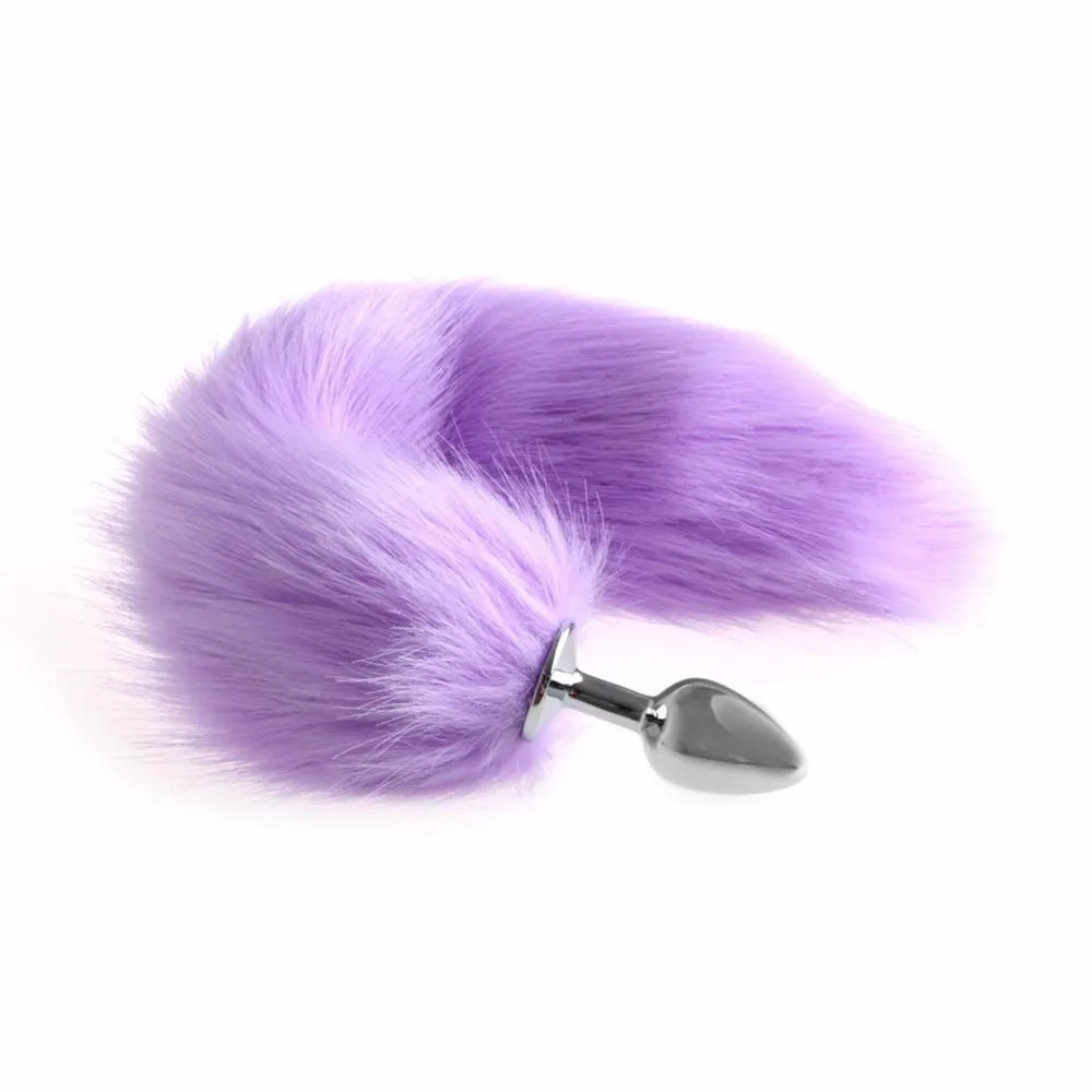 14 Purple Cat Tail Metal Plug