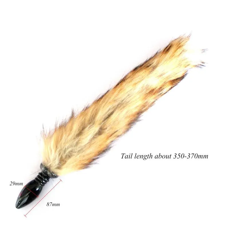 14 Yellow Fox Tail with Silicone Plug