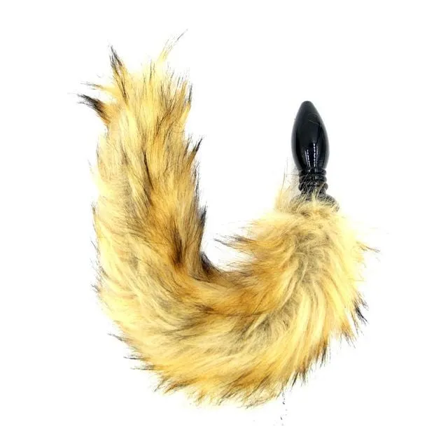 14 Yellow Fox Tail with Silicone Plug