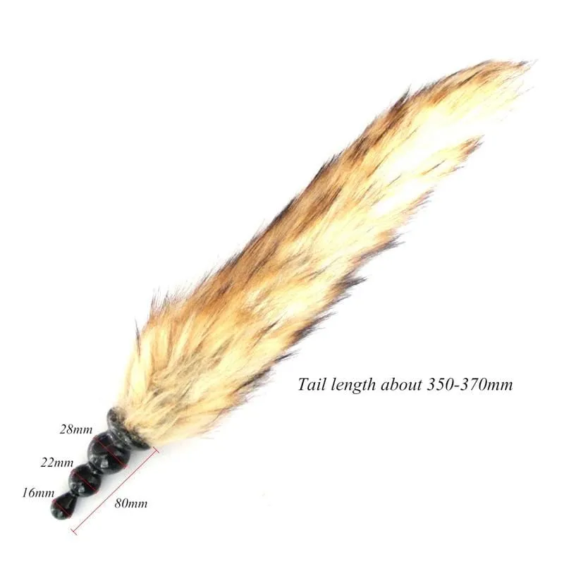 14 Yellow Fox Tail with Silicone Plug