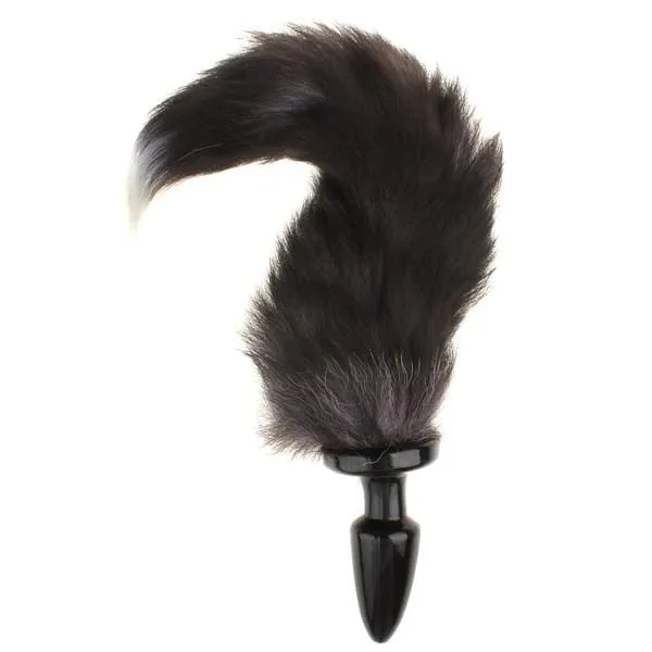 18 Black Cat Tail and Silicone Plug