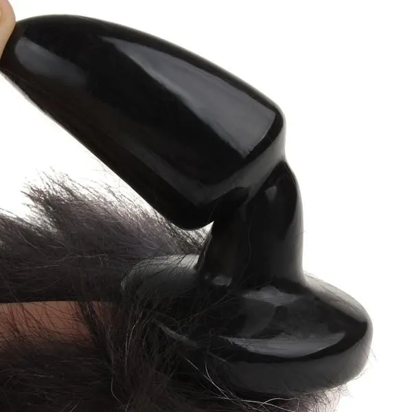 18 Black Cat Tail and Silicone Plug