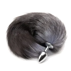 18 Grey Fox Tail Metal Plug. 3 Sizes