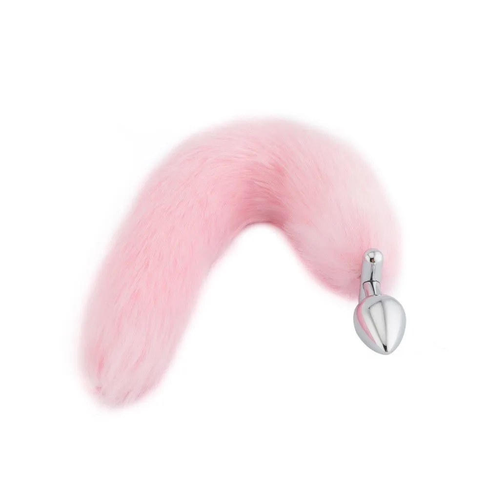 18 Shapeable Pink Fox Tail Plug