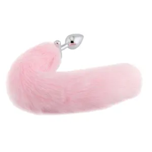 18 Shapeable Pink Fox Tail Plug