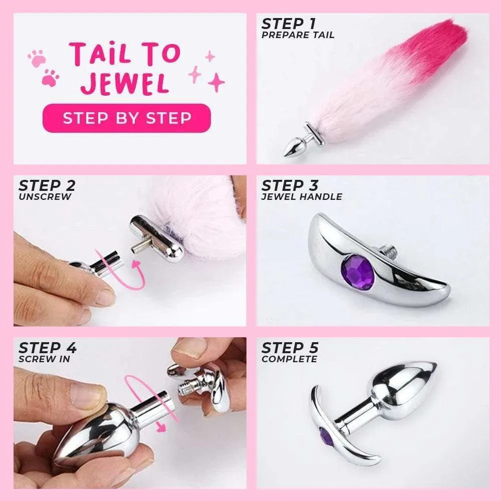 18 Shapeable Pink Fox Tail Plug