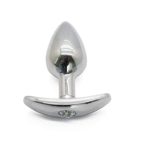 2.7 and 3.9 Stylish Jeweled Silver Plug