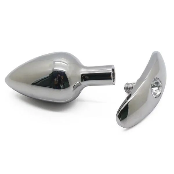 2.7 and 3.9 Stylish Jeweled Silver Plug