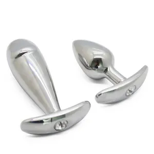 2.7 and 3.9 Stylish Jeweled Silver Plug