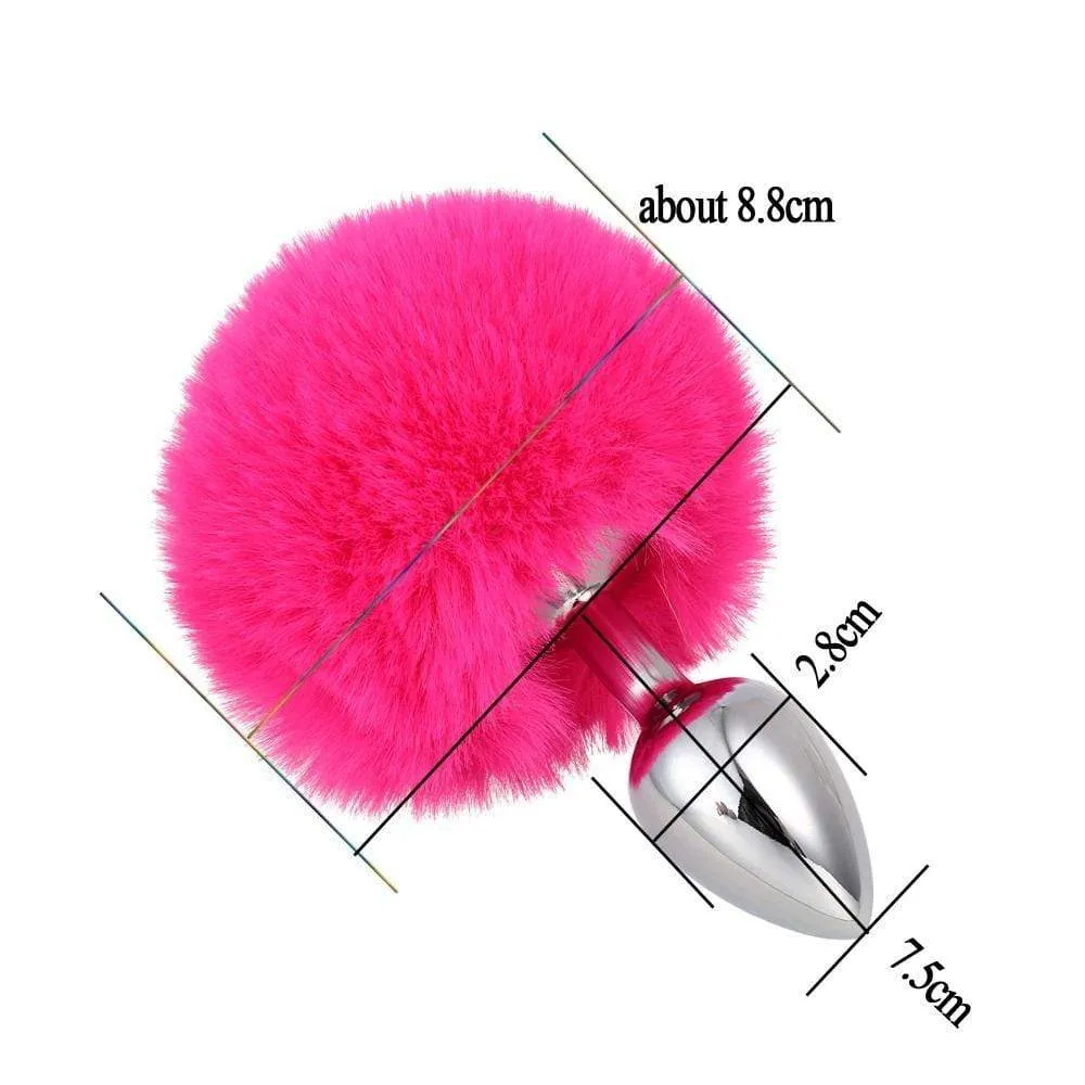 3 Bunny Tail Plug Stainless Steel
