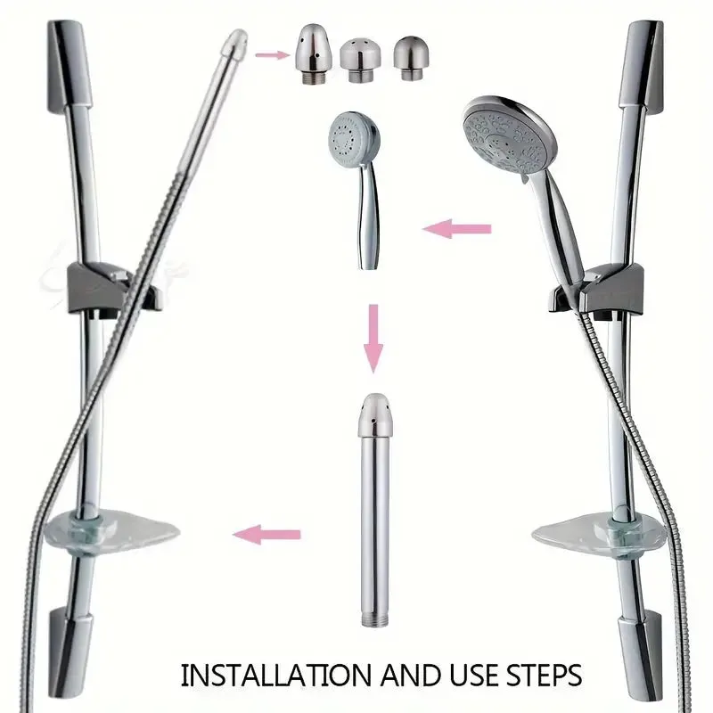 3-in-1 Shower Enema Nozzle Kit Douche Cleaner 3 Interchangeable Heads