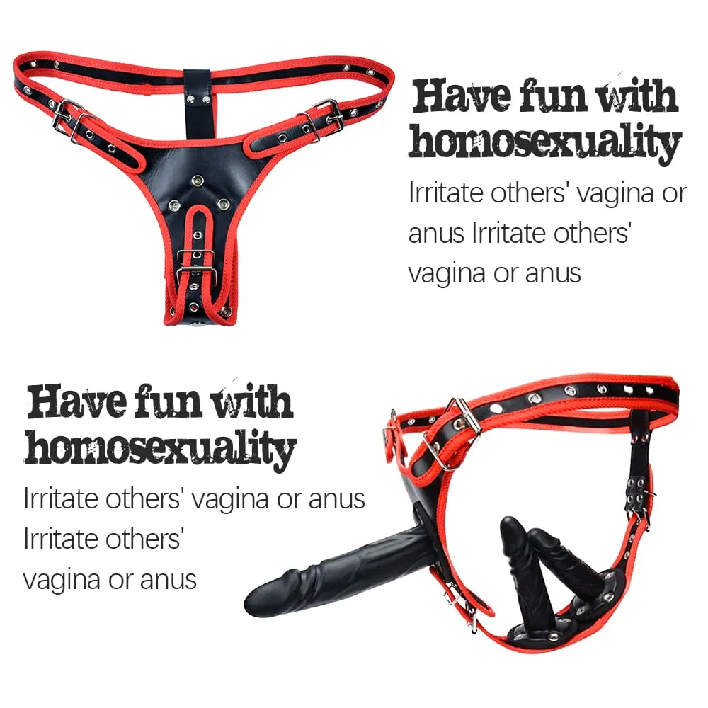 3 Removeable Silicone Double Sided Strapon Dildo with Harness Belt SM
