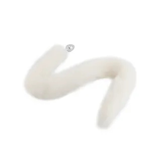 32 White Fox Tail Plug