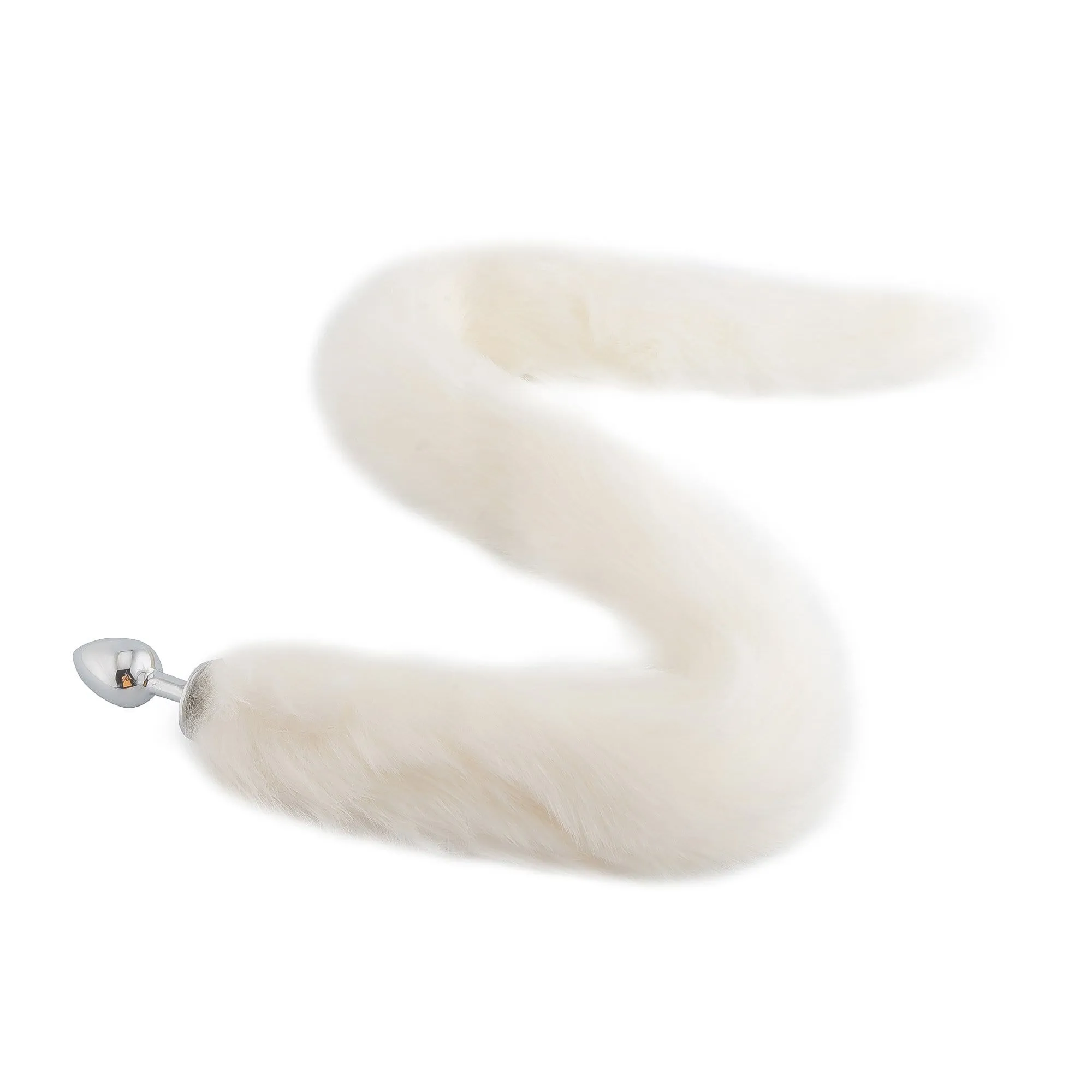 32 White Fox Tail Plug