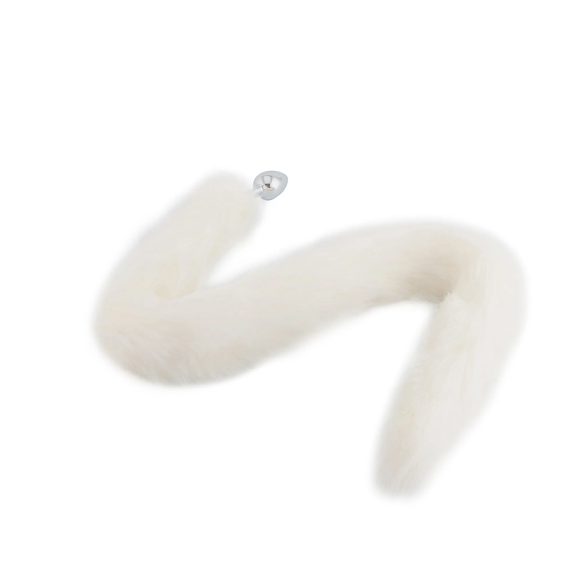 32 White Fox Tail Plug