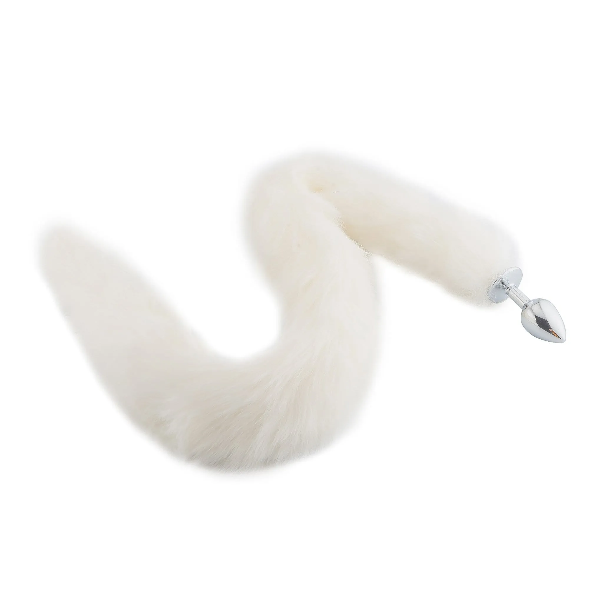 32 White Fox Tail Plug