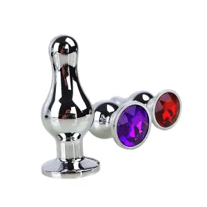 8 Colors Jeweled 3 Metal Plug