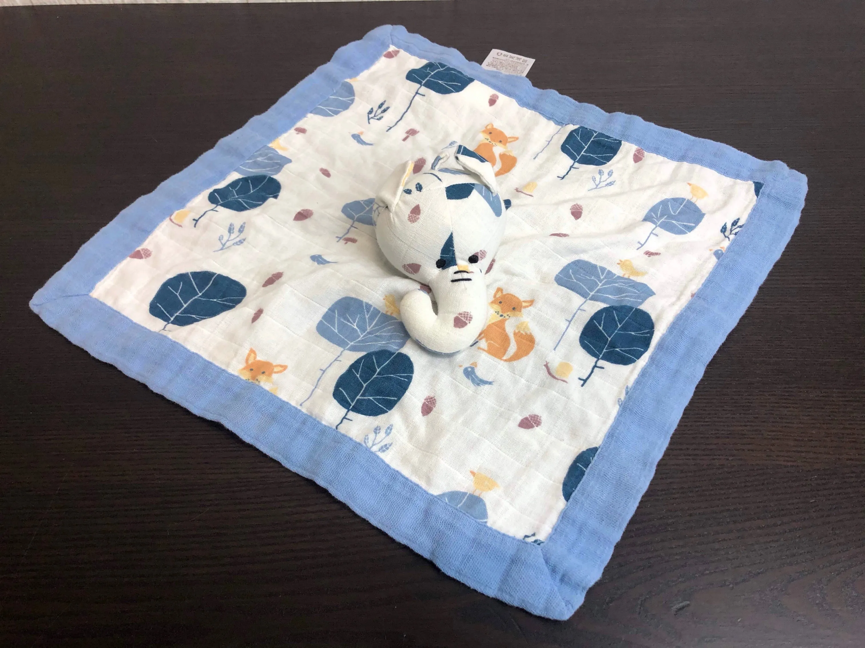 Aden   Anais Cotton Muslin Lovey Security Blanket, Elephant