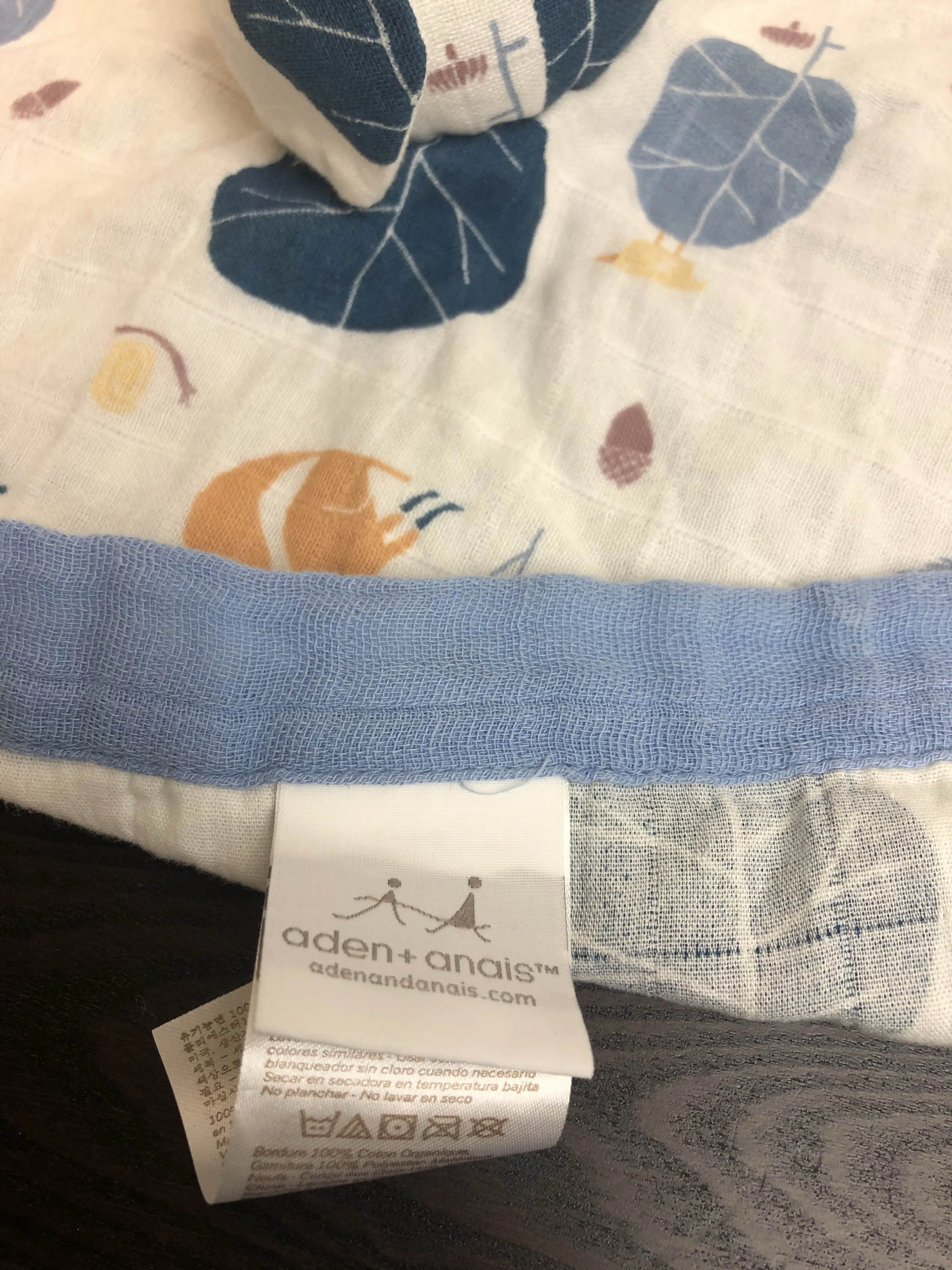 Aden   Anais Cotton Muslin Lovey Security Blanket, Elephant