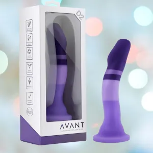 Avant D2 6 Non-Porous Silicone Dildo - Purple Rain
