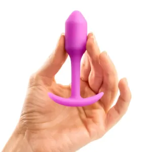 B-vibe Snug Plug 1 Weighted Silicone Butt Plug - 55 grams - Fuchsia