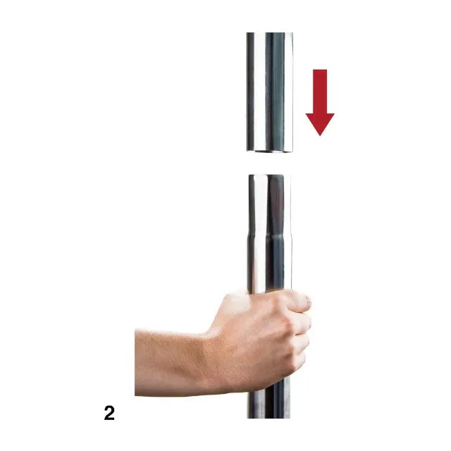 Bară de dans OUCH! Dance Pole. pentru jocuri erotice de striptease. înălțime reglabilă 215 - 279 cm
