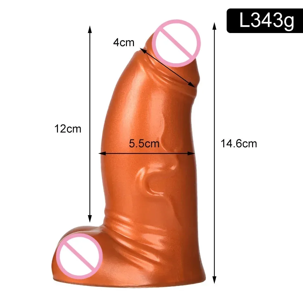 Big Girth Anal Dildo Butt Plug - Huge Silicone Realistic Dildos Male Female Sex Toys