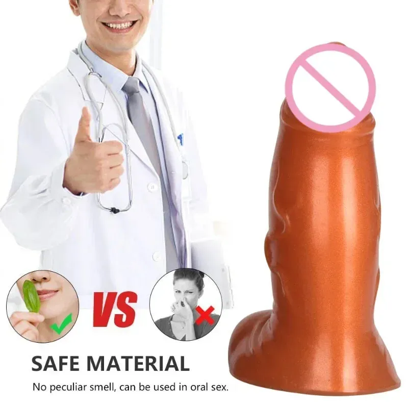 Big Girth Anal Dildo Butt Plug - Huge Silicone Realistic Dildos Male Female Sex Toys