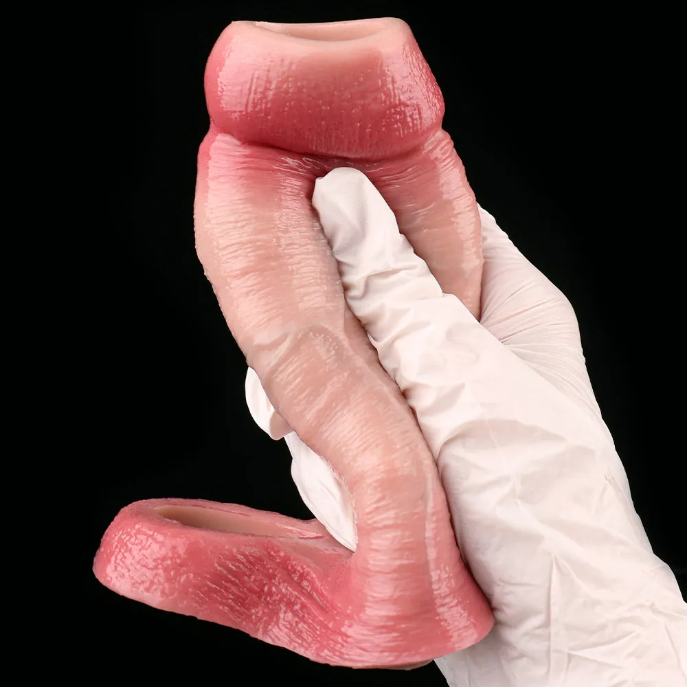 Big Girthy Realistic Cock Sleeve Sheath - Hollow Penis Sheath Extender Sex Toys for Men