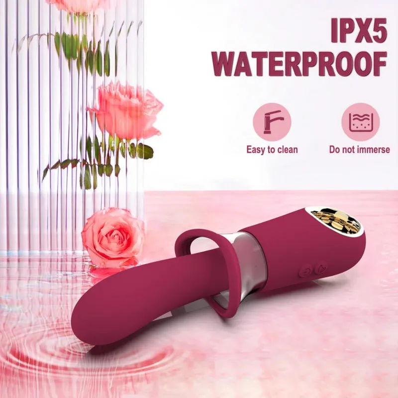 Big Tongue G Spot Vibrator - Mouth Suction Cup Clit Stimulator Female Sex Toys