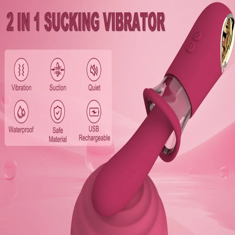 Big Tongue G Spot Vibrator - Mouth Suction Cup Clit Stimulator Female Sex Toys