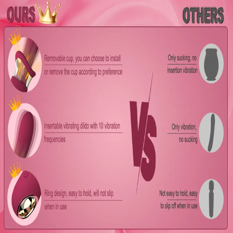 Big Tongue G Spot Vibrator - Mouth Suction Cup Clit Stimulator Female Sex Toys