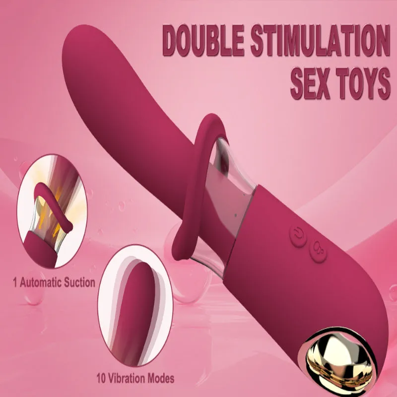 Big Tongue G Spot Vibrator - Mouth Suction Cup Clit Stimulator Female Sex Toys