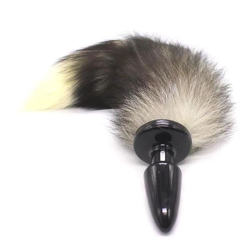 Black Cat Tail Black Silicone Plug