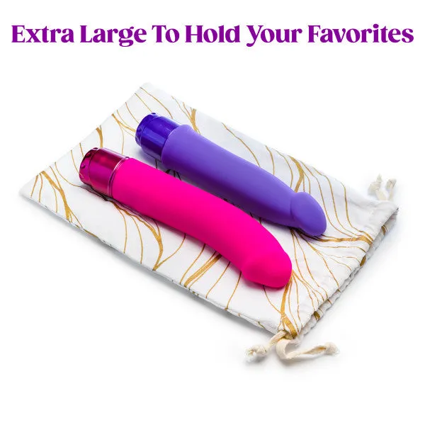 Blush Embrace White & Gold Sex Toy Storage Bag