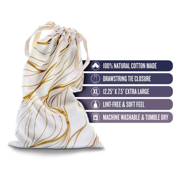 Blush Embrace White & Gold Sex Toy Storage Bag